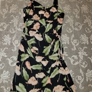 Vintage Hawaiian Faux Wrap Sarong Dress XL